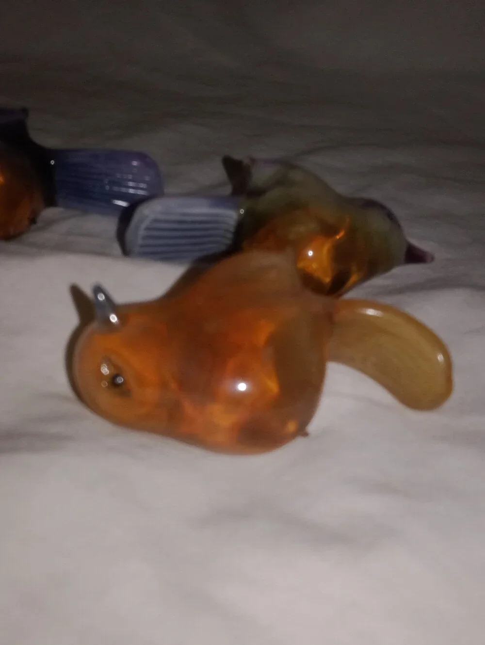 Vintage Glass Birds Crafting Decor Gnome Town Collectible Set Of 3
